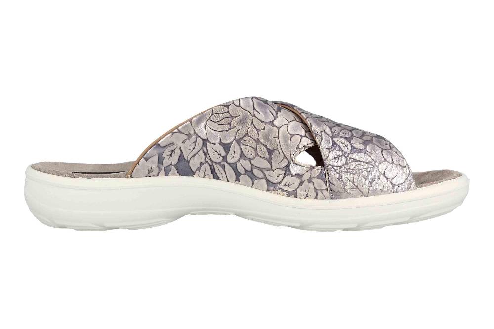 Jomos Pantoletten In Übergrößen Grau 890614 286 2121 Große Damenschuhe