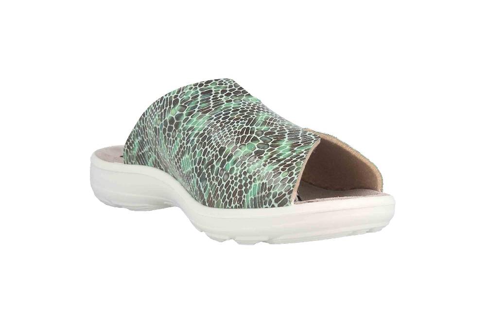 Jomos Pantoletten In Übergrößen Grün 890615 51 750 Große Damenschuhe