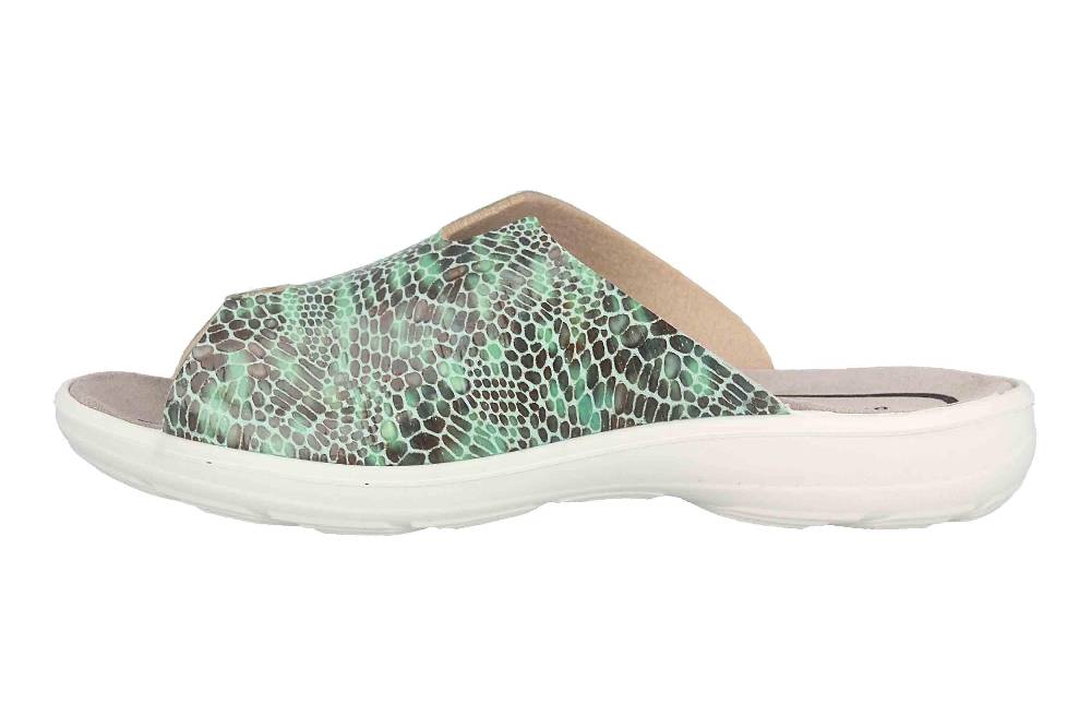 Jomos Pantoletten in Übergrößen Grün 890615 51 750 große Damenschuhe