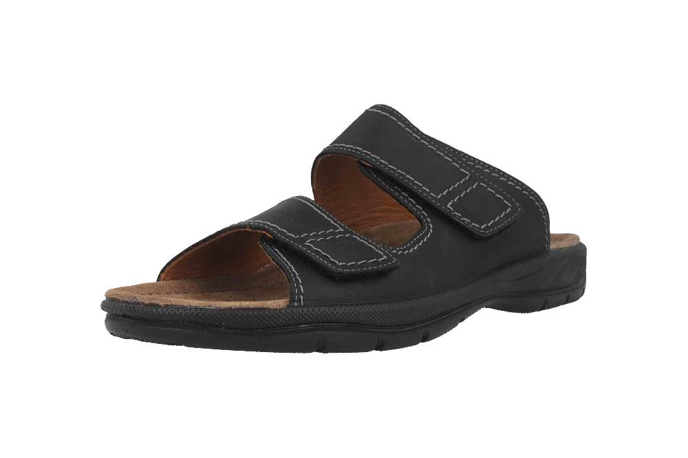 Jomos Pantoletten In Übergrößen Schwarz 503601 42 000 Große Herrenschuhe