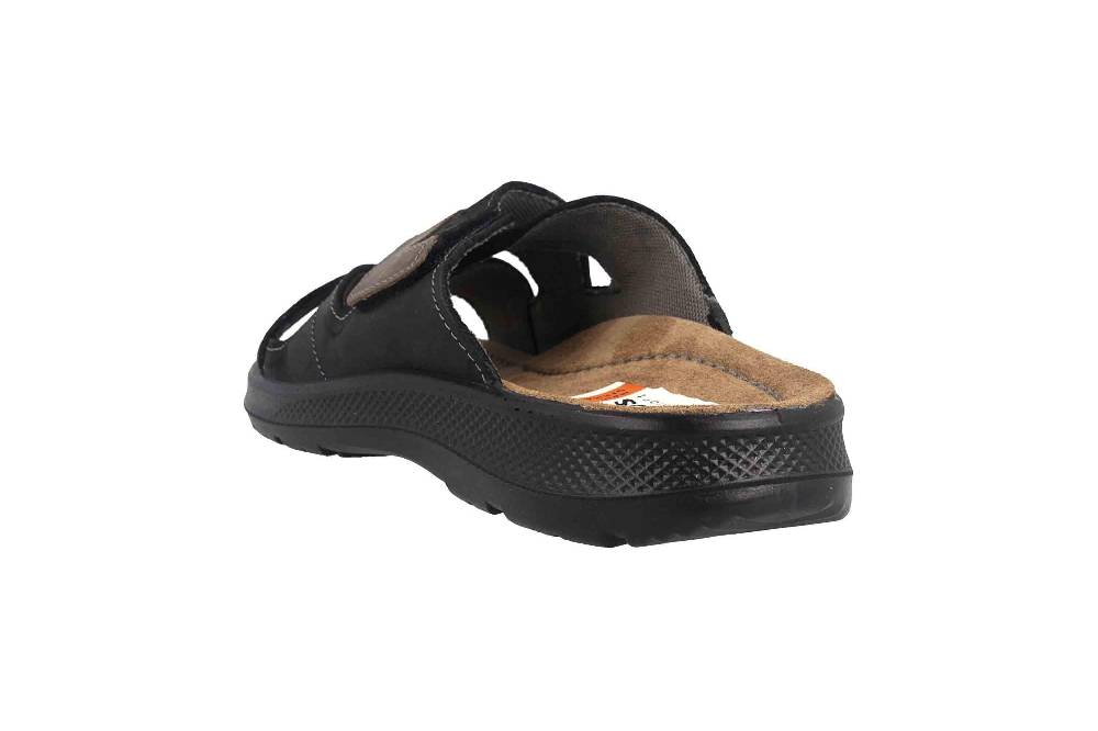 Jomos Pantoletten In Übergrößen Schwarz 506604 12 0012 Große Herrenschuhe