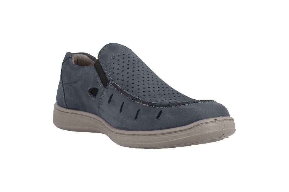 Jomos Slipper In Übergrößen Blau 463312 12 861 Große Herrenschuhe