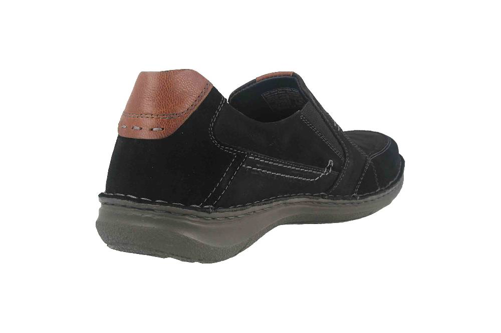 Josef Seibel Anvers 63 Slipper In Übergrößen Schwarz 43663 TE21 101 Große Herrenschuhe
