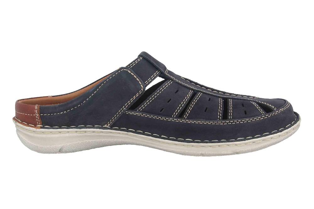 Josef Seibel Anvers 76 Pantoletten In Übergrößen Blau 43676 21 526 Große Herrenschuhe