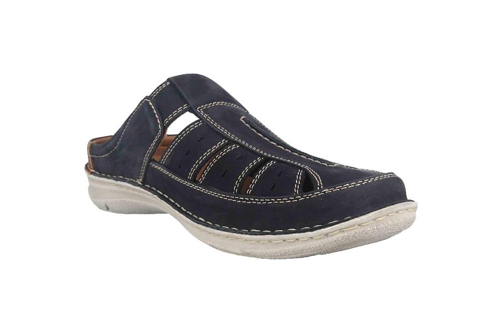Josef Seibel Anvers 76 Pantoletten In Übergrößen Blau 43676 21 526 Große Herrenschuhe