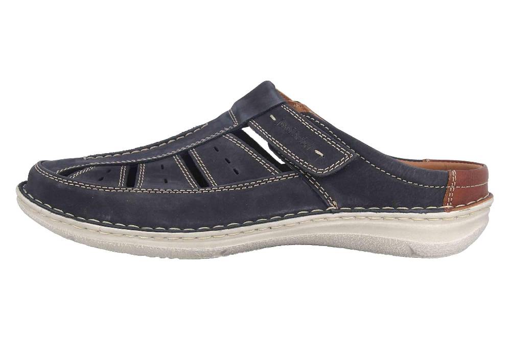 Josef Seibel Anvers 76 Pantoletten in Übergrößen Blau 43676 21 526 große Herrenschuhe