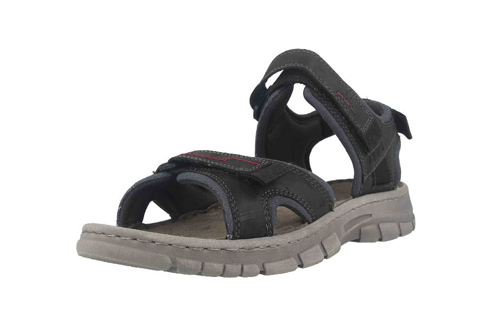 Josef Seibel Brendan 03 Sandalen In Übergrößen Schwarz 16803-TE262-101 Große Herrenschuhe