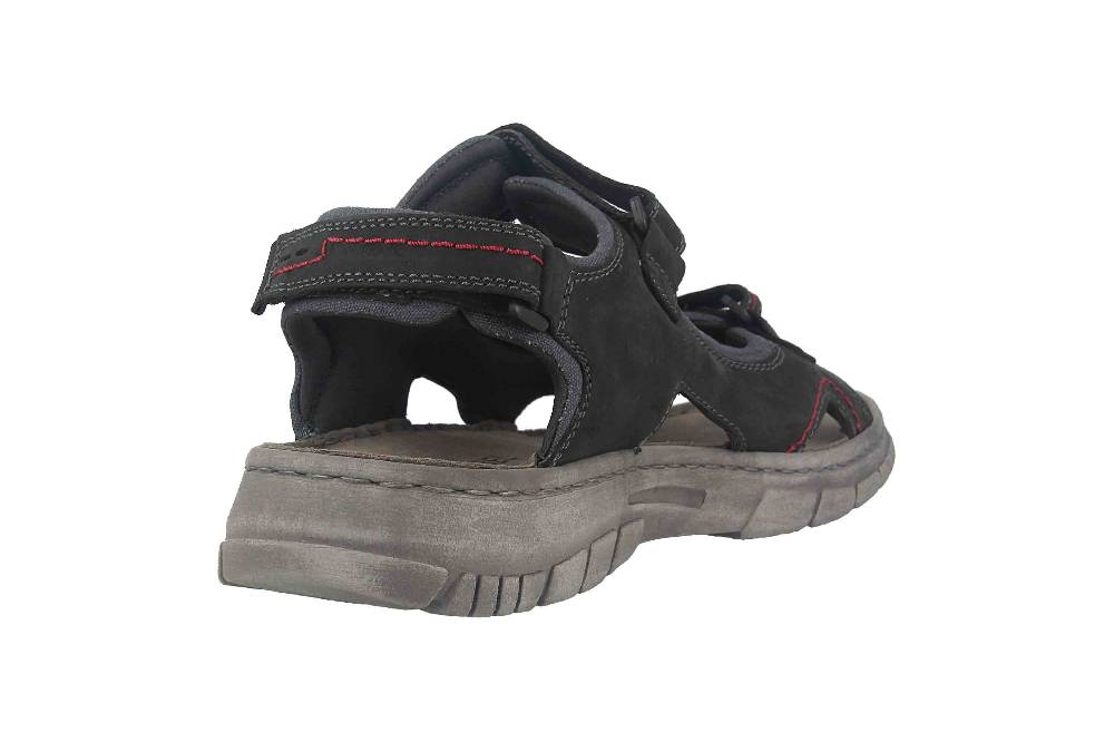 Josef Seibel Brendan 04 Sandalen In Übergrößen Schwarz 16804-TE262-101 Große Herrenschuhe
