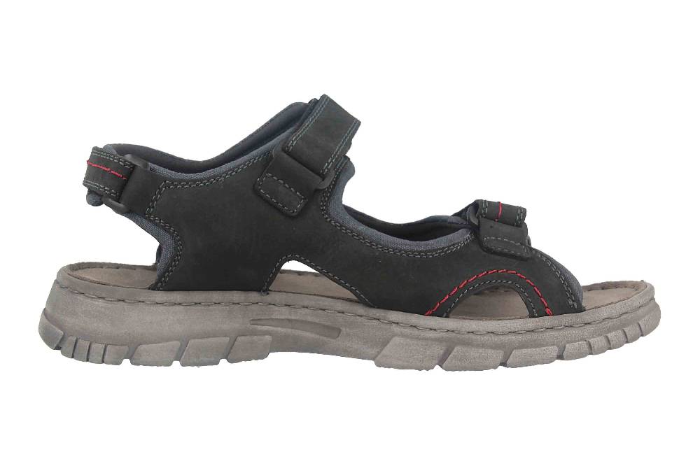 Josef Seibel Brendan 04 Sandalen In Übergrößen Schwarz 16804-TE262-101 Große Herrenschuhe