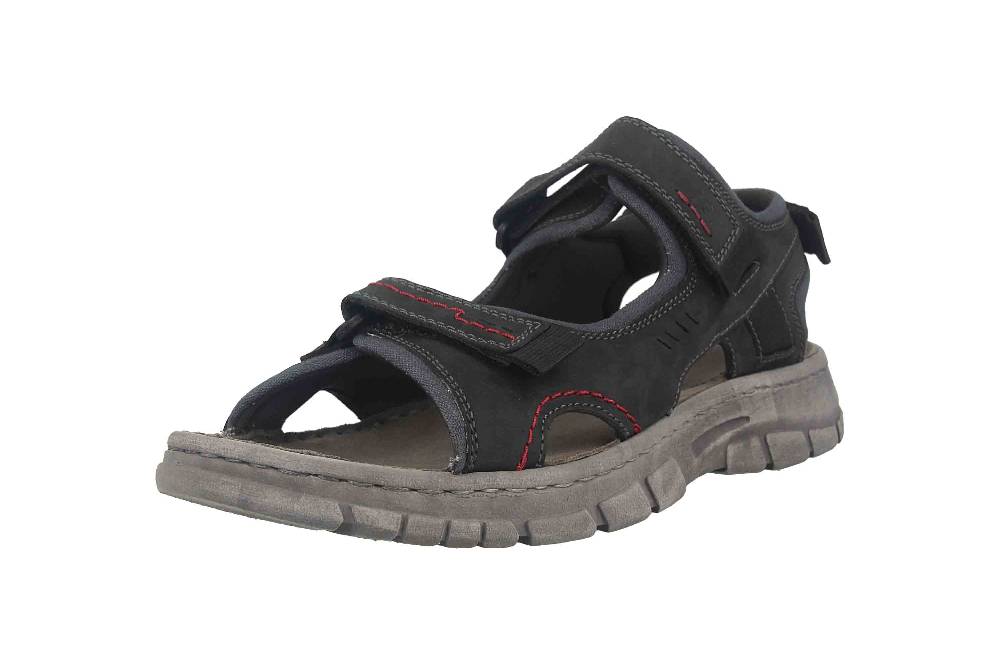 Josef Seibel Brendan 04 Sandalen In Übergrößen Schwarz 16804-TE262-101 Große Herrenschuhe