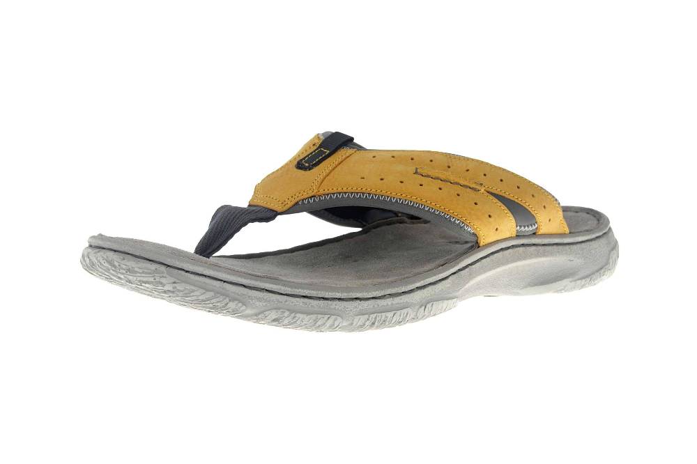 Josef Seibel Carlo 01 Zehentrenner In Übergrößen Gelb 27601 796 801 Große Herrenschuhe