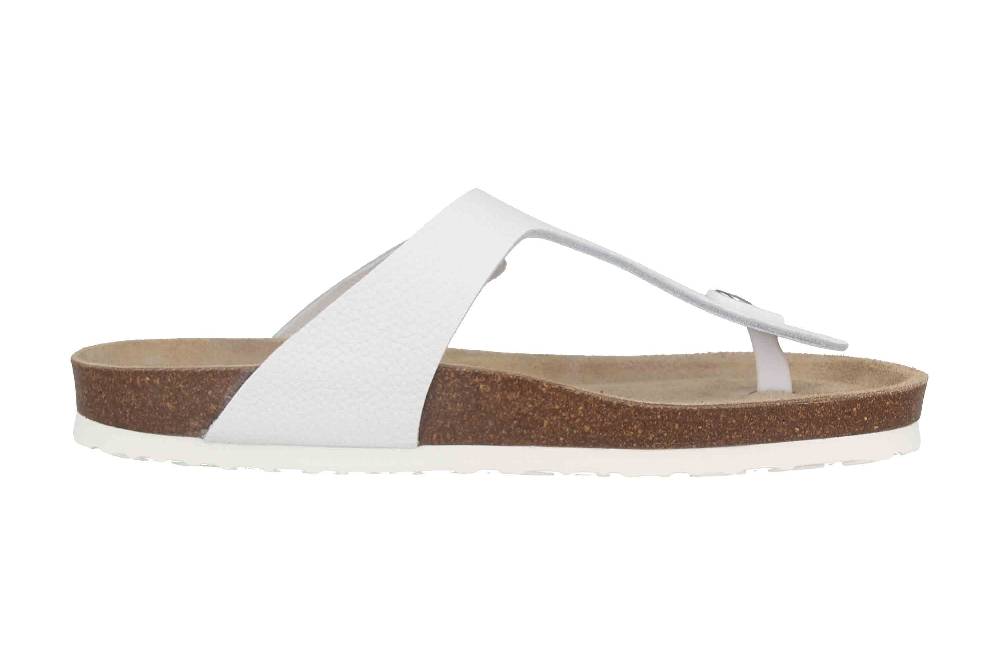 Josef Seibel Hermine 02 Zehentrenner In Übergrößen Weiß 64302-612-000 Große Damenschuhe