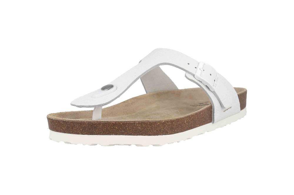 Josef Seibel Hermine 02 Zehentrenner In Übergrößen Weiß 64302-612-000 Große Damenschuhe