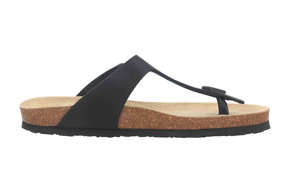 Josef Seibel Hermine 02 Zehentrenner In Übergrößen Schwarz 64302-354-100 Große Damenschuhe