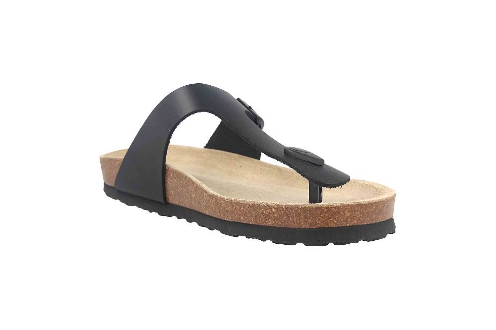 Josef Seibel Hermine 02 Zehentrenner In Übergrößen Schwarz 64302-354-100 Große Damenschuhe
