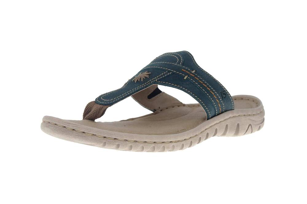 Josef Seibel Lucia 09 Zehentrenner In Übergrößen Blau 63809 869 590 Große Damenschuhe