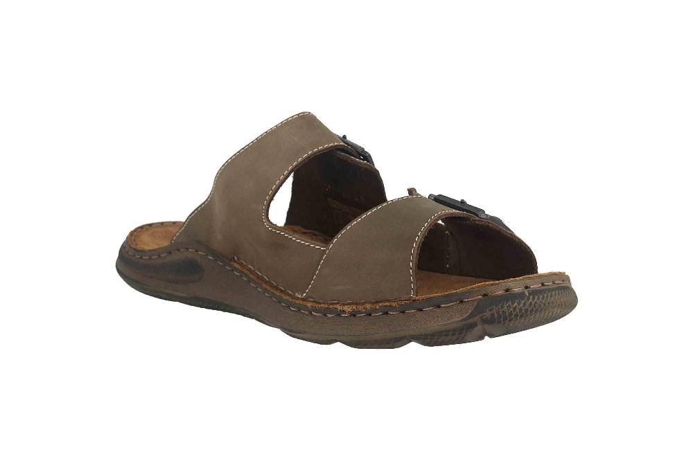 Josef Seibel Maverick 06 Pantoletten In Übergrößen Grün 27106 66 630 Große Herrenschuhe