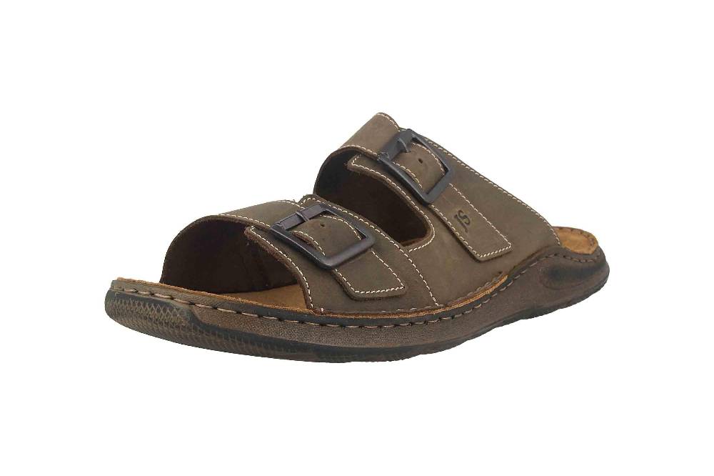 Josef Seibel Maverick 06 Pantoletten In Übergrößen Grün 27106 66 630 Große Herrenschuhe