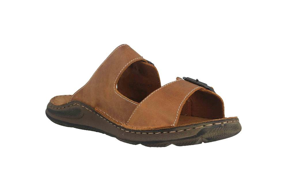 Josef Seibel Maverick 06 Pantoletten In Übergrößen Braun 27106 66 350 Große Herrenschuhe