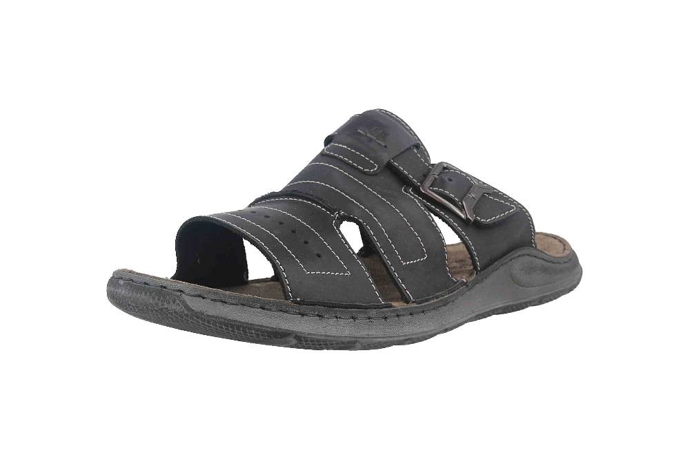 Josef Seibel Maverick 14 Pantoletten In Übergrößen Schwarz 27114 66 100 Große Herrenschuhe
