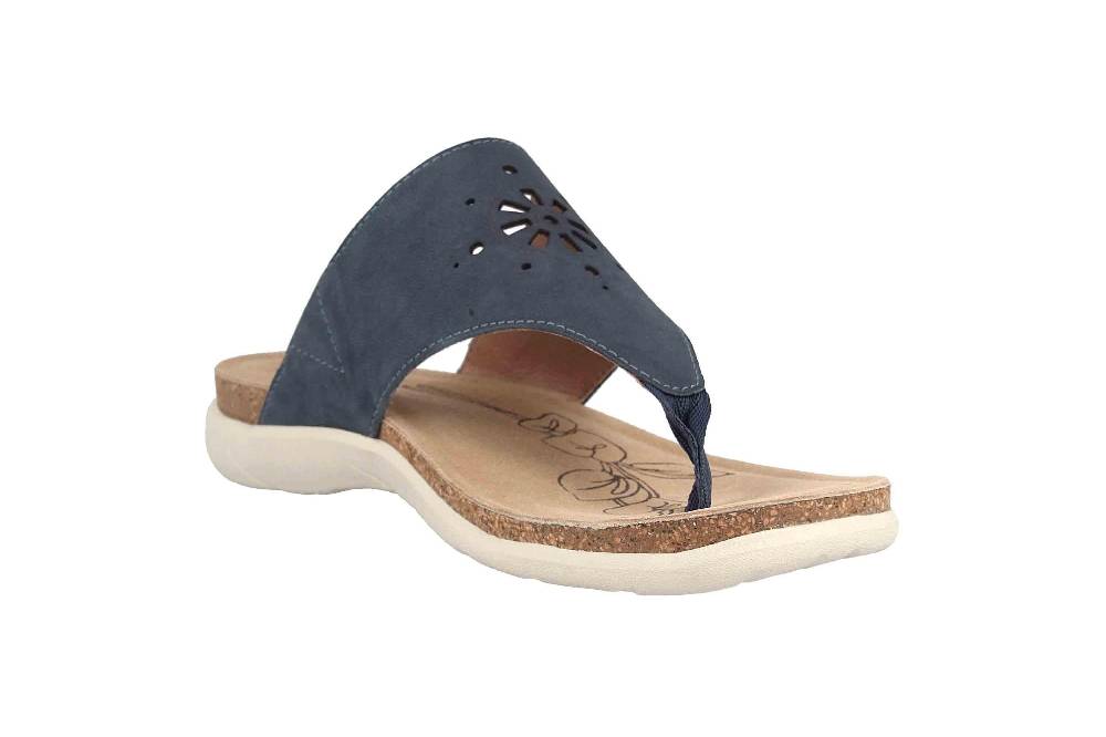 Josef Seibel Riley 11 Zehentrenner In Übergrößen Blau 69711 784 505 Große Damenschuhe