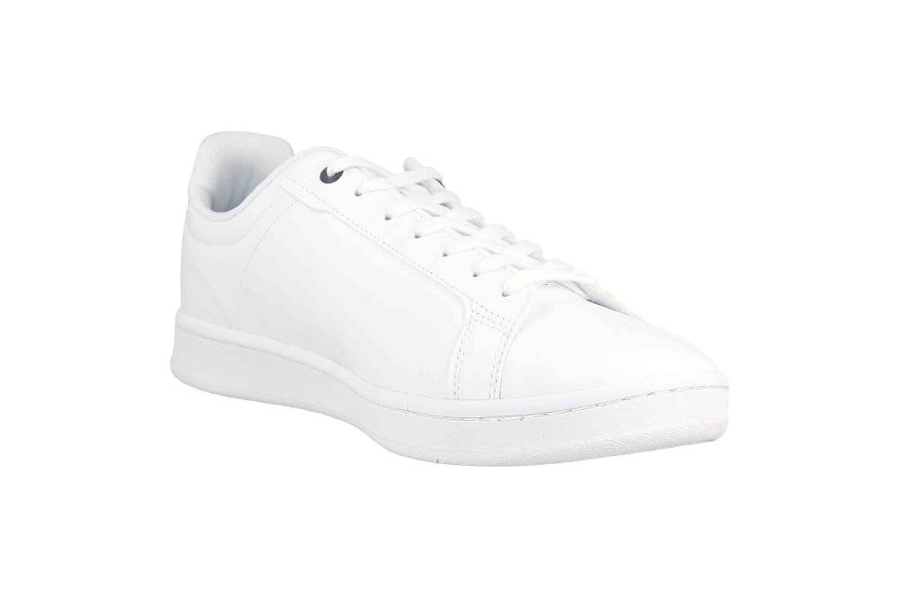 Lacoste CARNABY PRO BL23 1 SMA Sneaker In Übergrößen Weiß 45SMA0110042 Große Herrenschuhe
