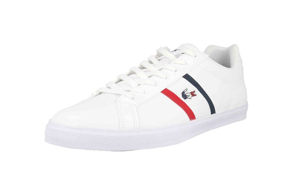 Lacoste LEROND PRO TRI 123 1 CMA Sneaker In Übergrößen Weiß 45CMA0055407 Große Herrenschuhe