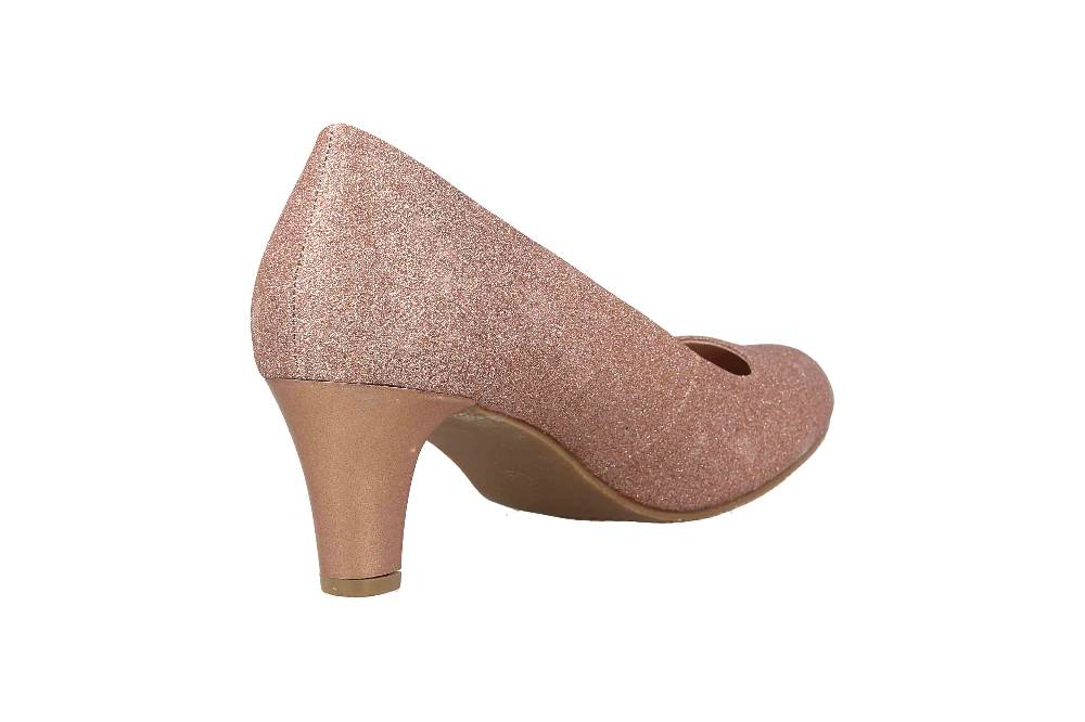 LadyPepp Pumps In Übergrößen Elfenbein 2GY0211501 Champagne Glitter Textile Große Damenschuhe