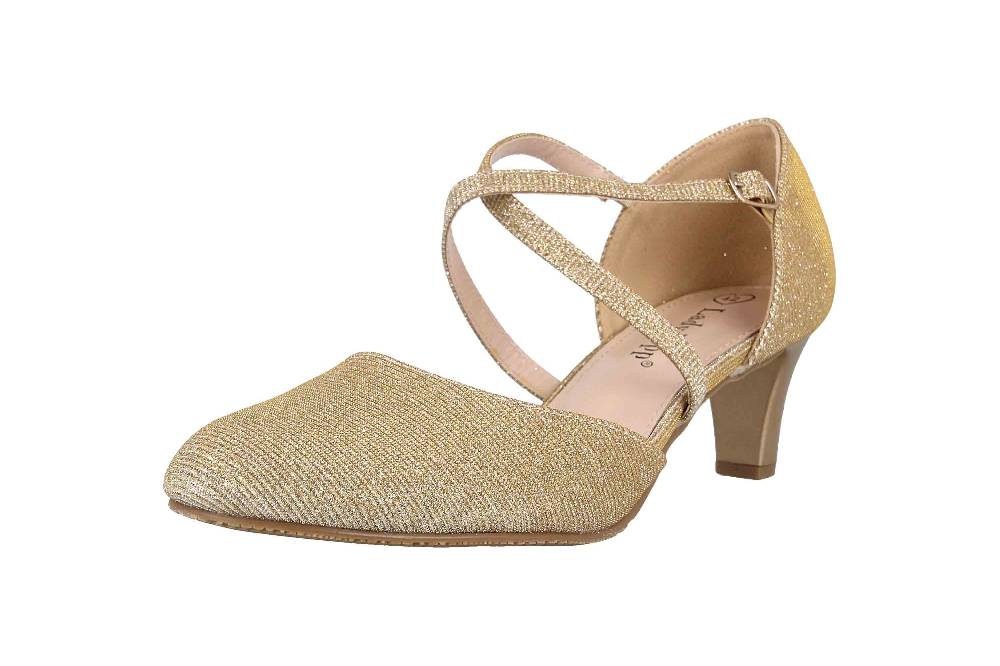 LadyPepp Pumps In Übergrößen Gold 2GY0211502 Gold Glitter Große Damenschuhe