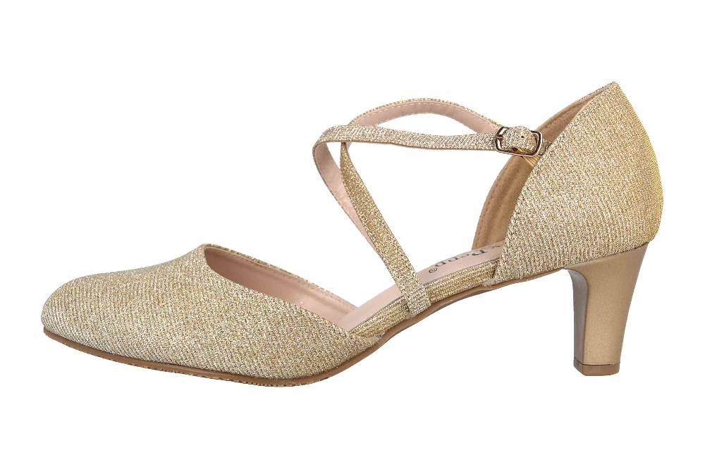 LadyPepp Pumps in Übergrößen Gold 2GY0211502 Gold Glitter große Damenschuhe