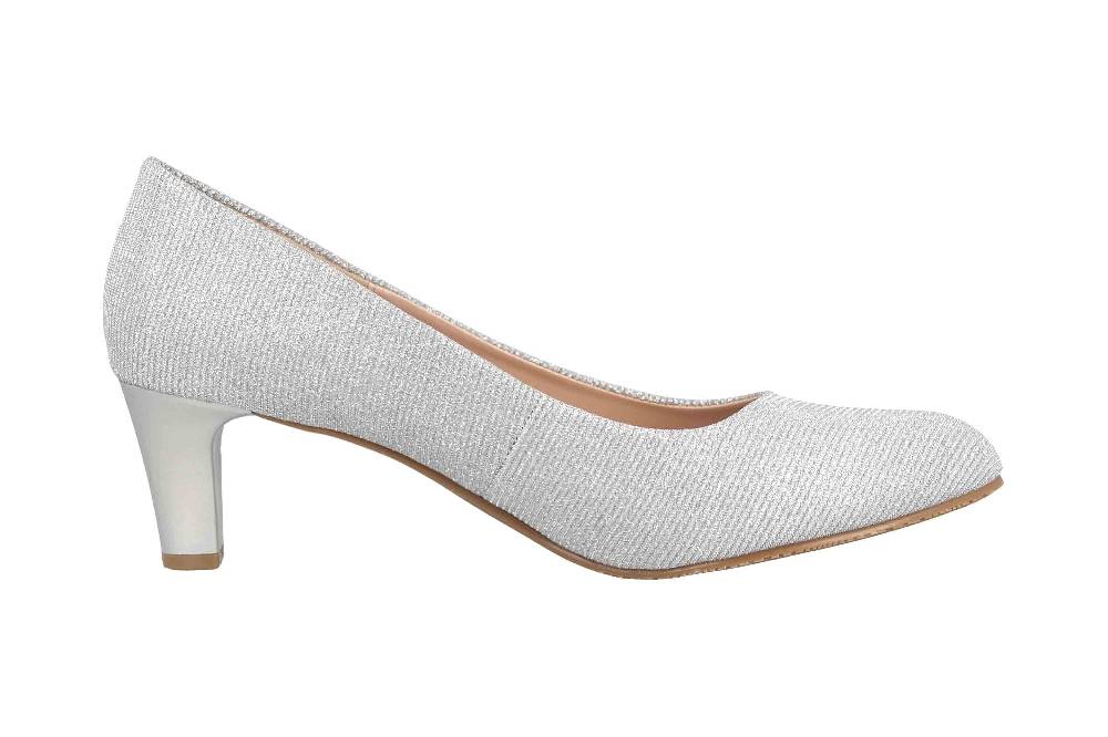 LadyPepp Pumps In Übergrößen Silber 2GY0211501 Silver Glitter Textile Große Damenschuhe
