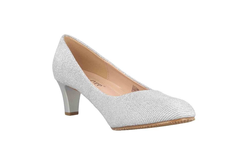 LadyPepp Pumps In Übergrößen Silber 2GY0211501 Silver Glitter Textile Große Damenschuhe