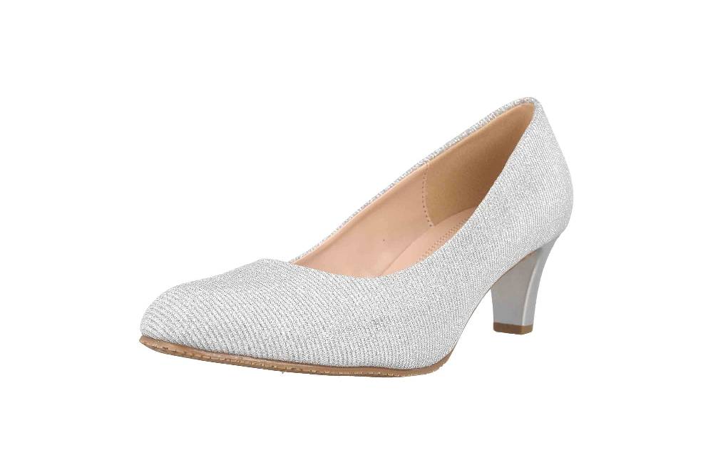 LadyPepp Pumps In Übergrößen Silber 2GY0211501 Silver Glitter Textile Große Damenschuhe