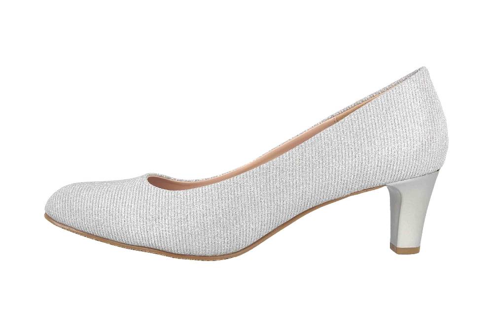 LadyPepp Pumps in Übergrößen Silber 2GY0211501 Silver Glitter Textile große Damenschuhe
