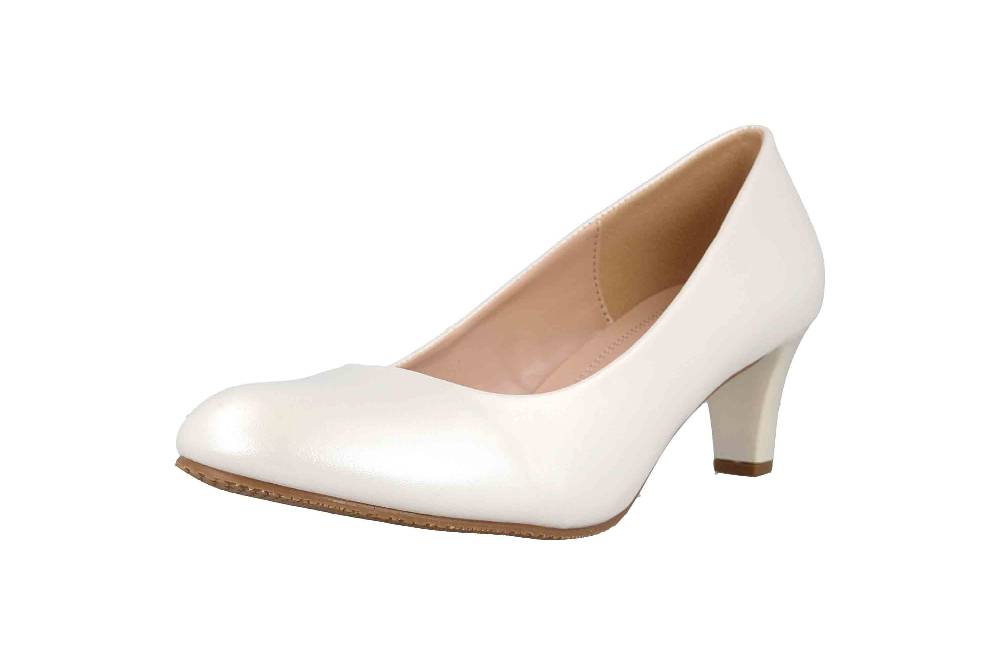 LadyPepp Pumps In Übergrößen Weiß 2GY0211501 White Metallic PU Große Damenschuhe