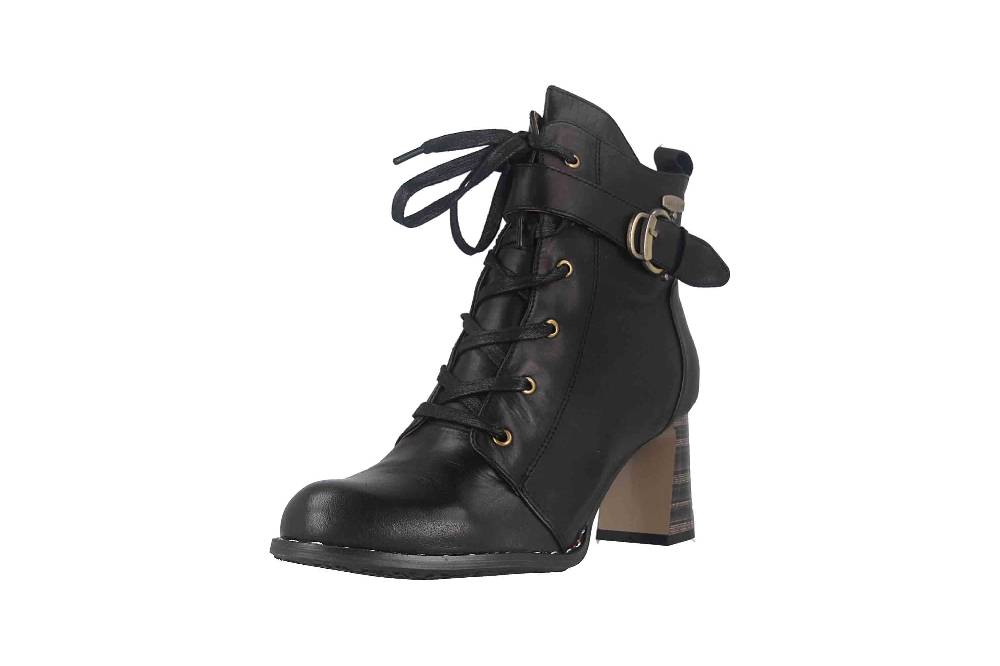 Laura Vita Boots In Übergrößen Schwarz MAELEO 03A Noir Uni Große Damenschuhe