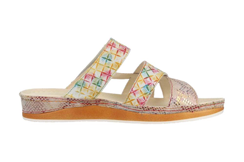 Laura Vita Pantoletten In Übergrößen Mehrfarbig BRUEL 05 Orange Große Damenschuhe