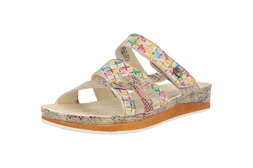 Laura Vita Pantoletten In Übergrößen Mehrfarbig BRUEL 05 Orange Große Damenschuhe