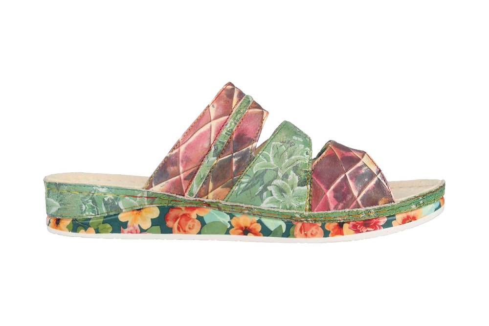 Laura Vita Pantoletten In Übergrößen Mehrfarbig BRCUELO 75 Vert Große Damenschuhe