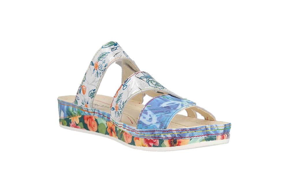 Laura Vita Pantoletten In Übergrößen Mehrfarbig BRUEL 05 Ciel Große Damenschuhe