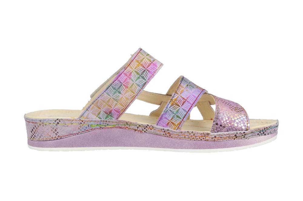 Laura Vita Pantoletten In Übergrößen Mehrfarbig BRUEL 05 Lilas Große Damenschuhe