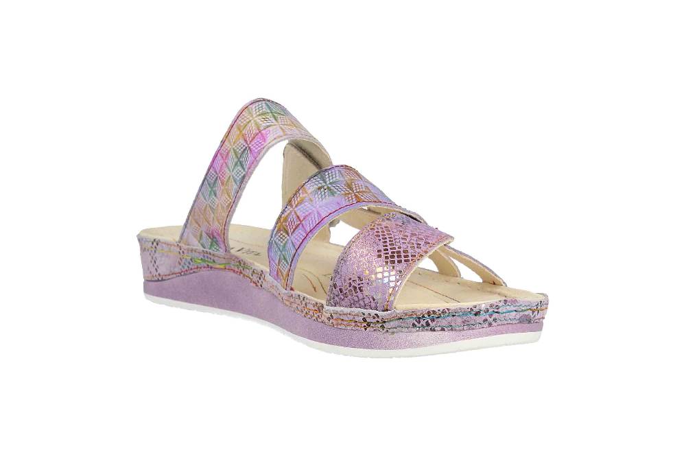 Laura Vita Pantoletten In Übergrößen Mehrfarbig BRUEL 05 Lilas Große Damenschuhe