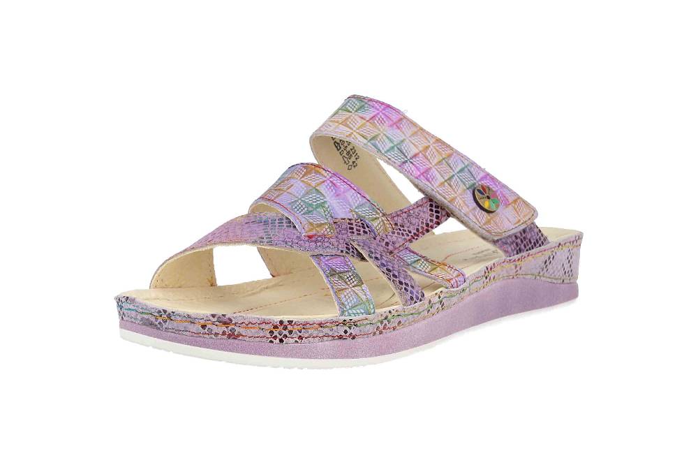 Laura Vita Pantoletten In Übergrößen Mehrfarbig BRUEL 05 Lilas Große Damenschuhe