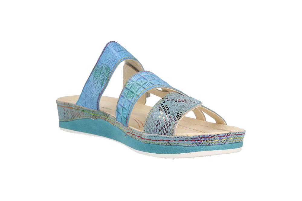 Laura Vita Pantoletten In Übergrößen Mehrfarbig BRUEL 05 Jeans Große Damenschuhe