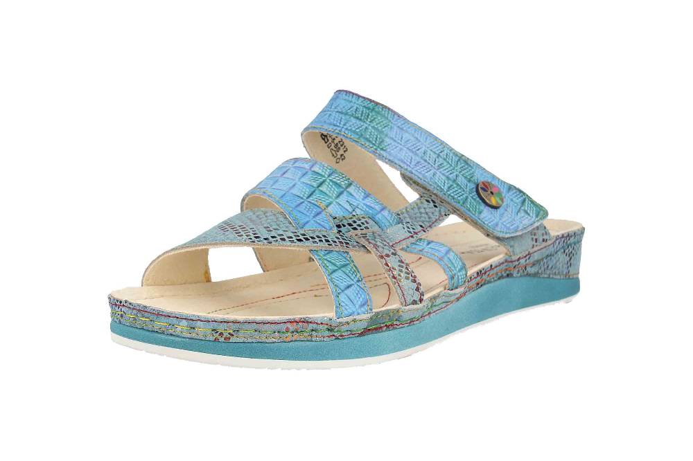 Laura Vita Pantoletten In Übergrößen Mehrfarbig BRUEL 05 Jeans Große Damenschuhe