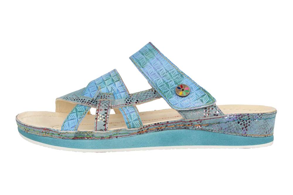 Laura Vita Pantoletten in Übergrößen Mehrfarbig BRUEL 05 Jeans große Damenschuhe