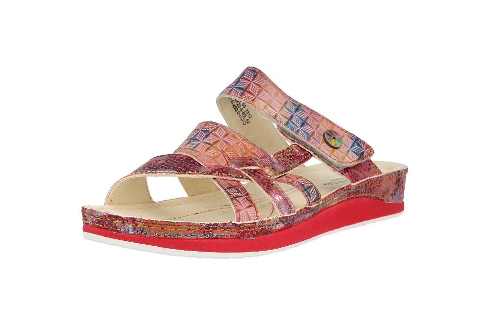 Laura Vita Pantoletten In Übergrößen Mehrfarbig BRUEL 05 Fushia Große Damenschuhe