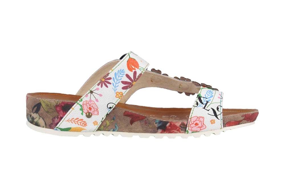 Laura Vita Pantoletten In Übergrößen Mehrfarbig BRCYANO 88 Blanc Große Damenschuhe