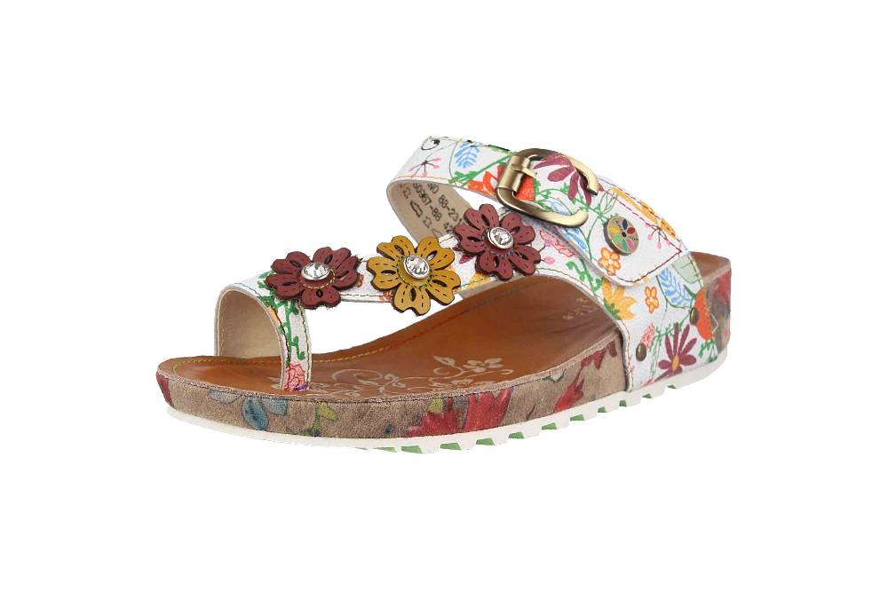 Laura Vita Pantoletten In Übergrößen Mehrfarbig BRCYANO 88 Blanc Große Damenschuhe