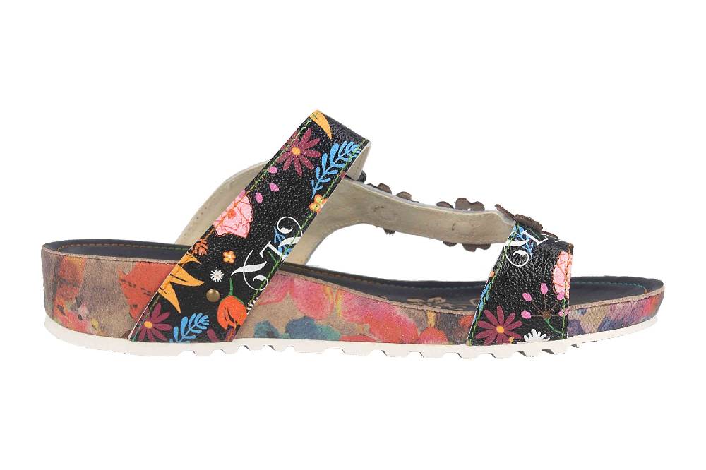 Laura Vita Pantoletten In Übergrößen Mehrfarbig BRCYANO 88 Noir Große Damenschuhe